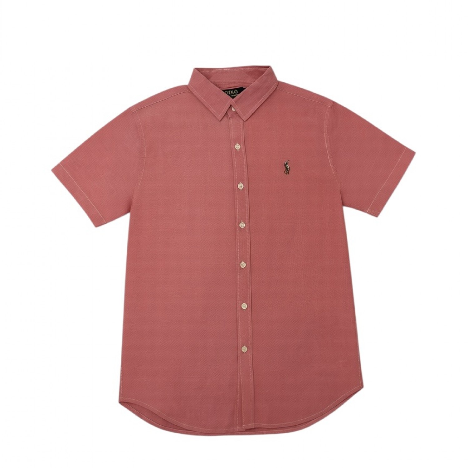 Ralph Lauren Polo Ανδρικό Πουκάμισο Κοντομάνικο Ροζ